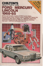 Chilton's Auto Repair & Tune-Up Guide Ford Mercury Lincoln 1968-85 Book - $9.99