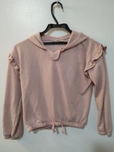 Girls Jessica Simpson Hooded Pink Long Sleeve Top Size 7/8 - £6.27 GBP