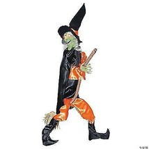 Witch Animated Prop Leg Kicking Broom Halloween Scary Creepy Sounds SS83234 - £60.12 GBP