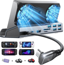 13-In-1 Docking Station For Steam Deck OLED &amp; ROG Ally X&amp; Legion Go Dual Cooling - £49.43 GBP