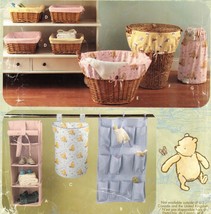 Pooh Nursery Organizer Hamper Basket Laundry Diaper Disposer Liner Sew Pattern - $13.99