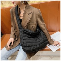 Oversized Winter Bag Women Shoulder Bag Nylon Fabric Large Capacity Shopper Hand - £22.25 GBP