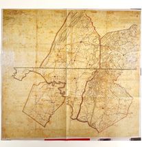 Map North Virginia Army Civil War Reproduction 19 x 18&quot; Military History... - $35.02 CAD