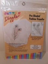 Vintage 1990 Dizzle Pre Shaded Fashion Iron on Transfer Peacock Feathers 14x17 - £7.44 GBP