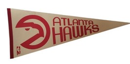 Atlanta Hawks Vintage Pennant NBA 1980&#39;s Felt Banner Flag - Full Size - £19.70 GBP