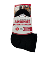 Thorlos 84N Runner Women L Socks (Shoe Size 9.5-11.5) Black Made in the USA - $11.88