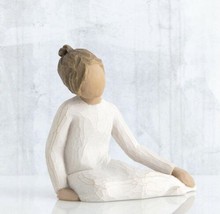 Thoughtful Child Figure Sculpture Hand Painting Willow Tree By Susan Lordi - £48.34 GBP