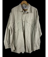 Columbia Vented Fishing Shirt Size XXL 2XL Mens Button Down Pockets Beig... - $556.18 MXN