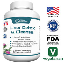 Liver Cleanse Detox &amp; Repair - Milk Thistle, Artichoke Extract, Dandelion Root - £14.81 GBP