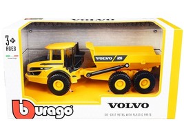 Volvo A25G Articulated Hauler Yellow 1/50 Diecast Model by Bburago - $93.90 CAD