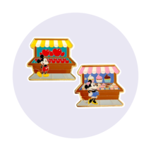 Mickey Mouse and Minnie Mouse Disney Pins: Farmer Market Stand - $39.90