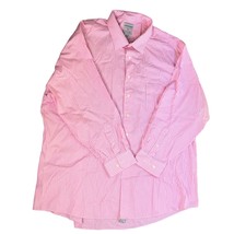 David Taylor Button Up Dress Shirt Mens XXXL Pink White Striped Wrinkle Free Car - £17.32 GBP