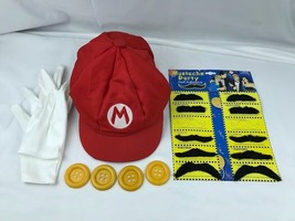 Nintendo Super Mario Halloween Costume Polyester Hat, Gloves, Mustache - $9.50