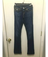 True Religion BOOTCUT FIT BIG T JEAN Women&#39;s SZ 25 Inseam 34&quot; - $428.42 MXN