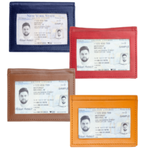 Men&#39;s 100% Genuine Soft Leather Mini Bifold Wallet ID Window Credit Card... - £9.58 GBP