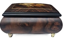 Italian Unione Artigiani Intarsio Sorrentino Inlaid Wood Jewelry Music Box - £57.51 GBP