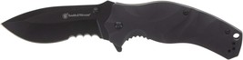 Smith &amp; Wesson Black Ops Recurve 8in S.S. Assisted Opening Knife with 3.5in Drop - £24.32 GBP