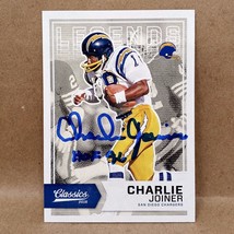 2016 Classics Charlie Joiner San Diego Chargers #140 Signed Auto Hof - £7.80 GBP
