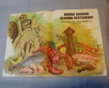 1970s George Gaskins Seafood Restaurant Long Branch NJ Placemat New Ocea... - $23.71