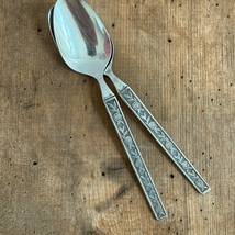 Vintage 2pc Interpur Mexicali Rose Stainless Steel Japan Table Spoon - $16.56