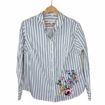 Ava &amp; Viv | Striped and Floral Button Up Shirt, size X - £14.53 GBP
