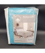 New Sealed Reversible Bedspread Teal Blue Twin 68&#39;&#39; x 86&#39;&#39; Polyester Filled - $27.05 CAD