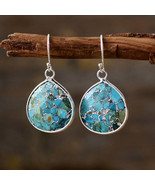 Natural Stone Teardrop Earrings - $64.39 CAD