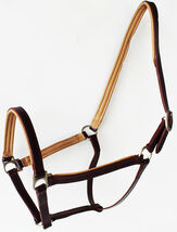 Horse English Padded Leather  PONY Western  Show Halter Tan 803H209TNPCH - $31.67