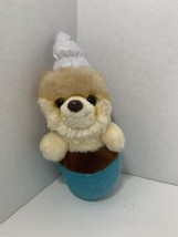 Gund Itty Bitty Boo 55 Cupcake small Pomeranian puppy dog plush FLAWED no cherry - $5.19