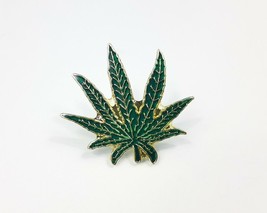 Hemp Cannabis Lapel Pin Enamel Hat Tac Marijuana Cannabaceae - $4.12