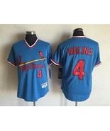 Cardinals #4 Yadier Molina Jersey Old Style Uniform Blue - €39,06 EUR