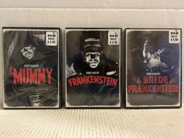 3 Dvd Lot: Boris Karloff The Mummy + Frankenstein + The Bride Of Frankenstein - £35.22 GBP
