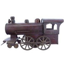 13.5&quot; Pat 1897 Clark Hill Climber Pressed Steel Friction Toy Train Locom... - $193.05