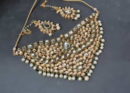Kundan Rajwadi Antique High Quality Women Girls Gift Necklace Jewelry Set 13 - £102.36 GBP