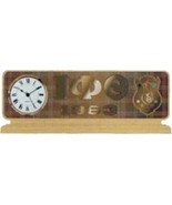 IOTA PHI THETA FRATERNITY Wood Desktop Clock Domed Desktop Clock - £42.14 GBP