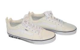 Vans Filmore Marshmallow White Low Sneakers Men&#39;s Size 8.5 Sidewall Streak - £15.53 GBP