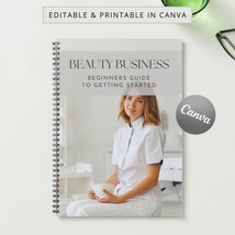 Beauty Business Beginners Manual Canva Editable Course Ebook Tutorial Trainer Ed - £3.91 GBP
