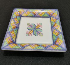 Artoria LIMOGES France Abstract Geometric 6&quot; Square Dish / Trinket Tray - £22.05 GBP