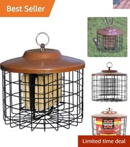 Durable Squirrel-X Caged Suet Feeder - Holds 2 Cakes, Perfect for Finches - $48.50