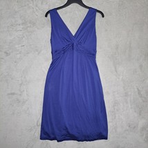 Barneys New York  Womens Blue V Neck Sleeveless Fit &amp; Flare Dress Size M - £29.80 GBP