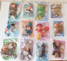 Set of 1-12 McDonald&#39;s Teenie Beanie Babies 1999 New in Package - £8.51 GBP