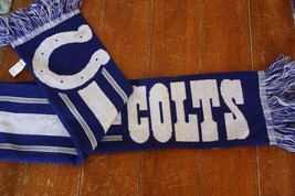 Indianapolis Colts Blue White Forever Collectibles Knit Acrylic Scarf Fr... - £6.08 GBP