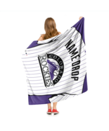 Official MLB Colorado Rockies &quot;Jersey&quot; Personalized Silk Touch Blanket - $1,118.21 MXN