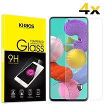 4-Pack For Samsung Galaxy A51 Tempered Glass Screen Protector - £13.44 GBP