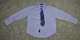 Boys Dress Shirt &amp; Tie 2 Pc Chaps Purple Long Sleeve Button Front Set-si... - £9.63 GBP