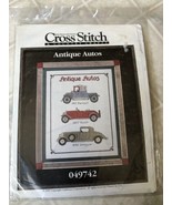 Rare Vintage Cross Stitch &amp; Country Crafts Antique Autos Kit 049742 c1995 - £31.28 GBP