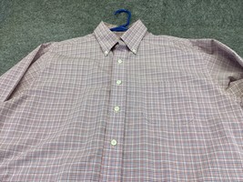 Brooks Brothers Dress Shirt Mens Medium Button Up 346 plaid Check non iron - £11.77 GBP