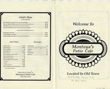 Montoya&#39;s Patio Cafe Menu San Felipe NW Old Town Albuquerque NM 1993 - £12.51 GBP