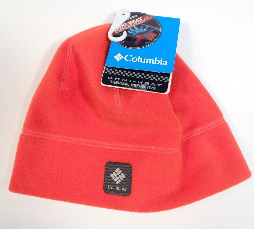 Columbia Fleece Thermarator Thermal Reflective Coral Beanie Youth Small Medium - $22.27