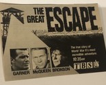 The Great Escape Tv Guide Print Ad Steve McQueen James Garner Bronson TPA8 - $5.93